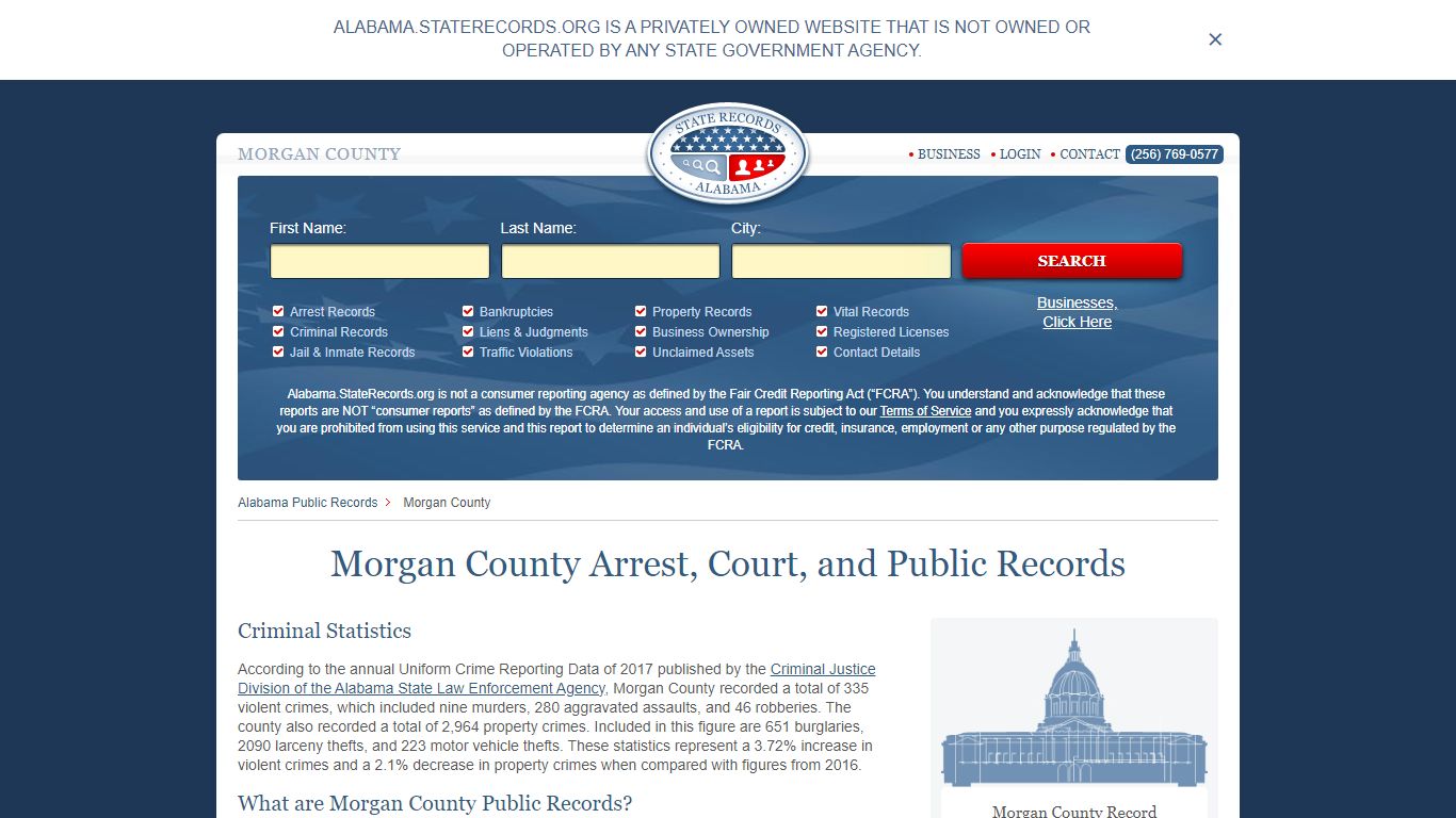 Morgan County Arrest, Court, and Public Records