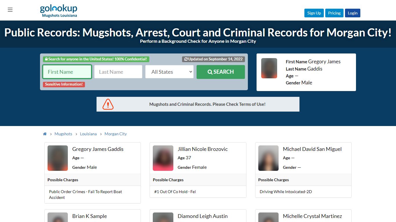 Mugshots Morgan City, Arrest Records Morgan City - golookup.com